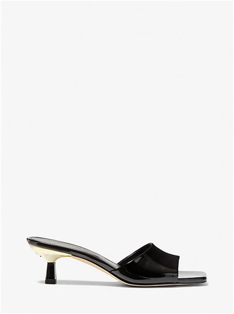 Amal Patent Leather Kitten Sandal 